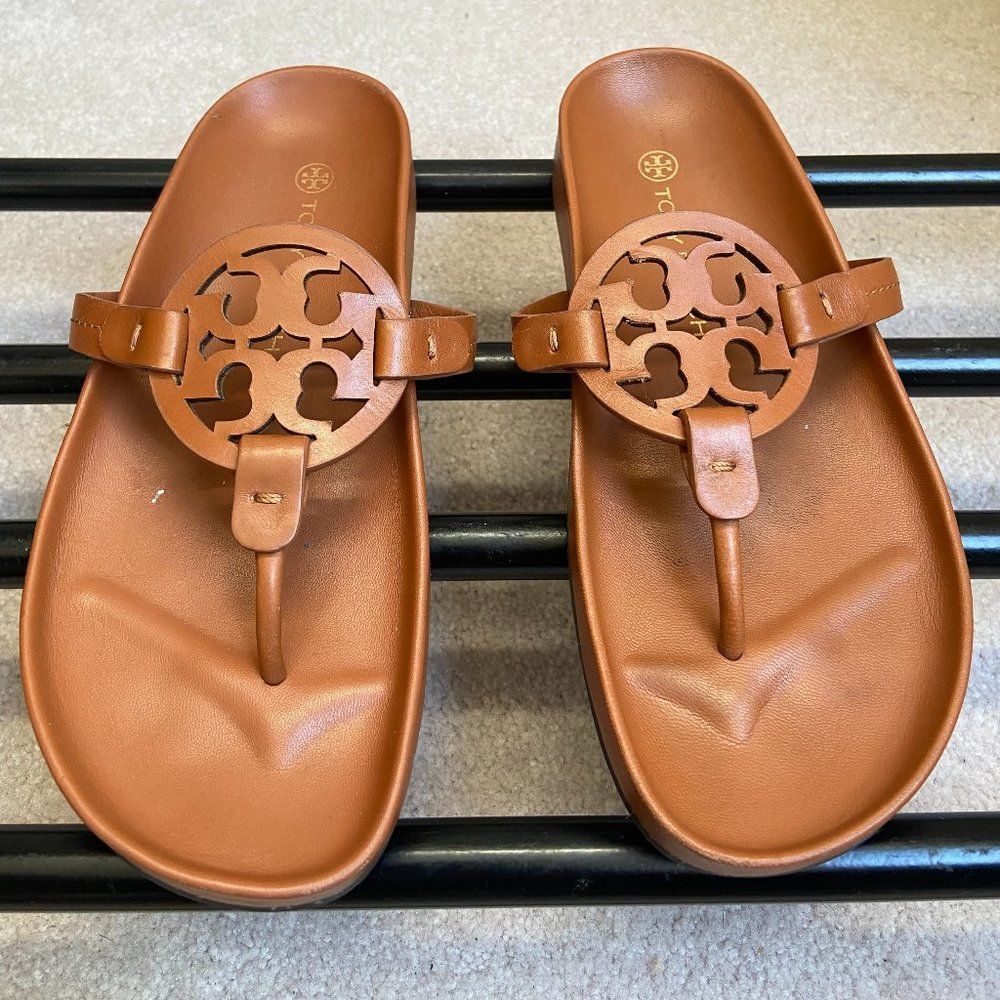 TORY BURCH  Women Miller Cloud  Leather Sandals - NEW NWOB